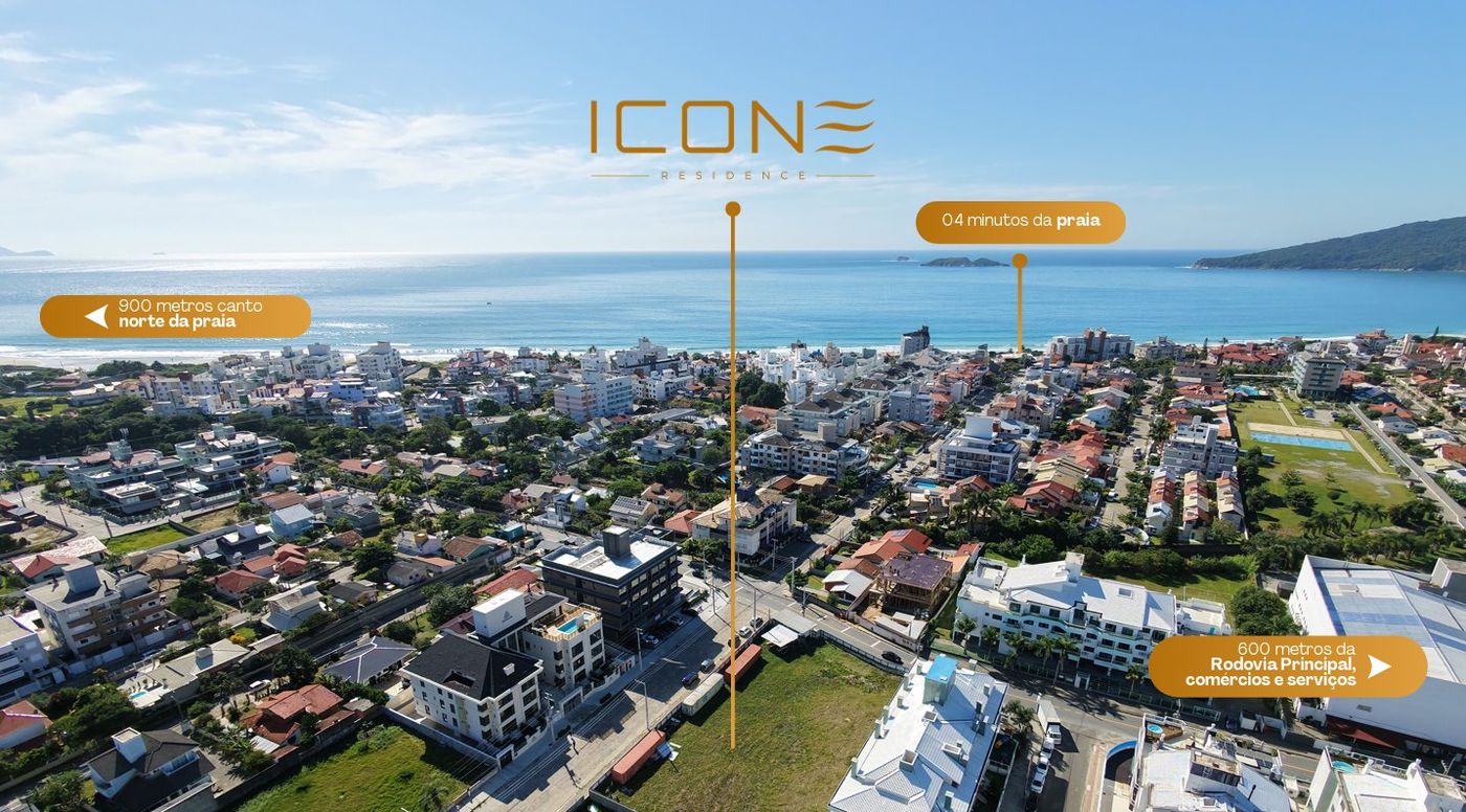 Mapa aéreo Icone Residence Ingleses distâncias