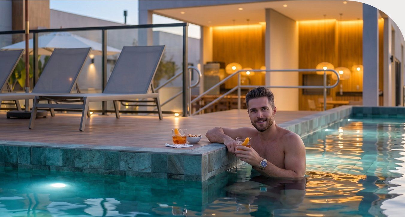 Lifestyle piscina noturna